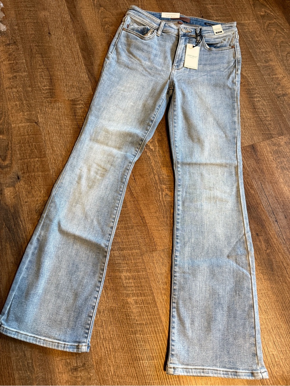 Judy Blue Light Blue Flare Jeans - Classic Mid-Rise Stretch